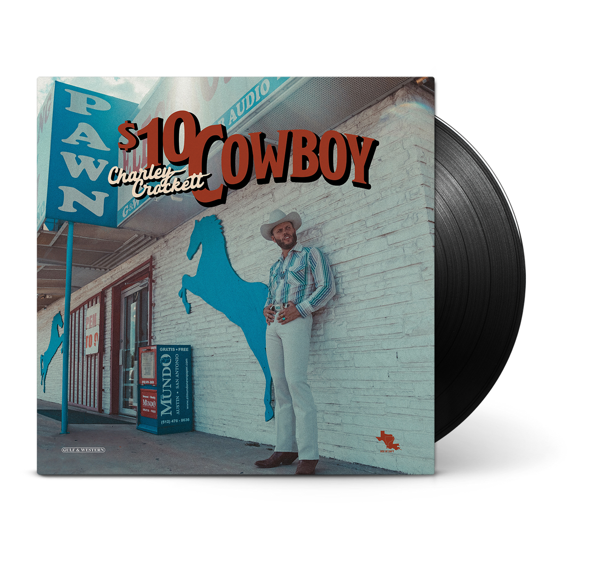Charley Crockett Bundle - Live from the Ryman (180g 'Stained Glass' Vinyl) + $10 Cowboy (Vinyl)