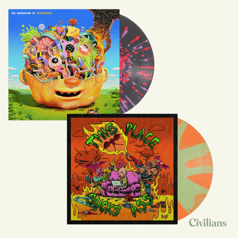 PUP the bundle - The Unraveling of PUPTheBand + This Place Sucks Ass Vinyl Bundle